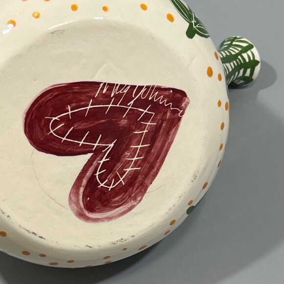 VTG Meg Johnson Whimsical Teapot Hand-painted Floral Handmade Ceramic Pottery - Picture 7 of 9